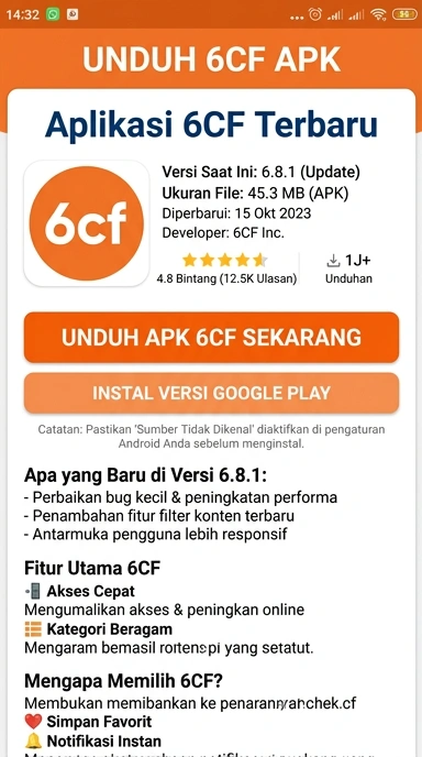 Panduan Unduh dan Instal APK 6cf untuk Android