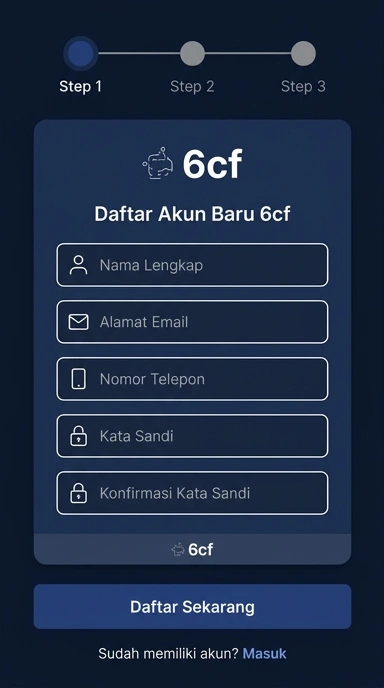 Panduan Daftar Akun Baru 6cf untuk Android