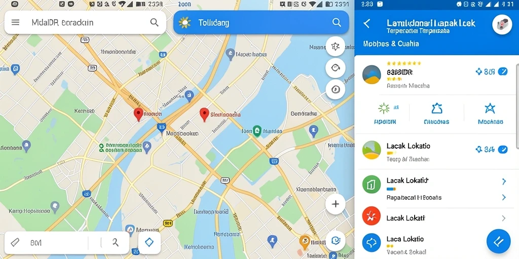 Antarmuka aplikasi Lacak Lokasi 888IDR yang intuitif dan informatif.