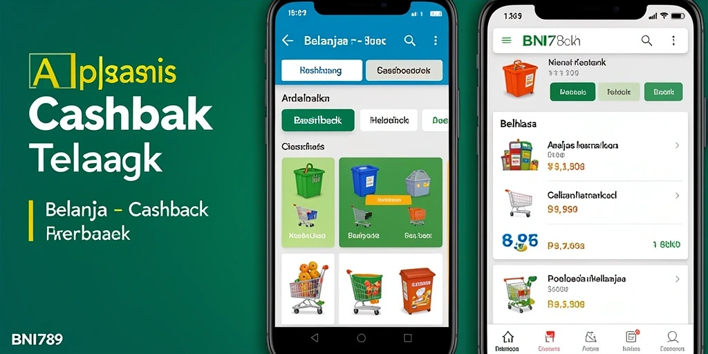 Tampilan antarmuka aplikasi BNI789 dengan fitur Cashback yang menarik.
