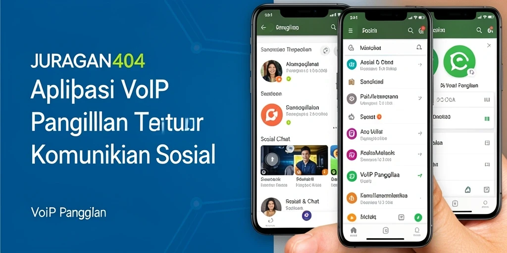 Tampilan antarmuka JURAGAN404 yang memudahkan saat melakukan VoIP Panggilan.