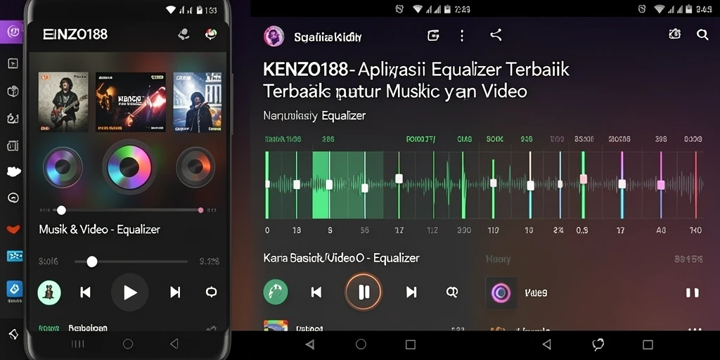 Antarmuka aplikasi KENZO188 dengan pengaturan Equalizer yang intuitif.