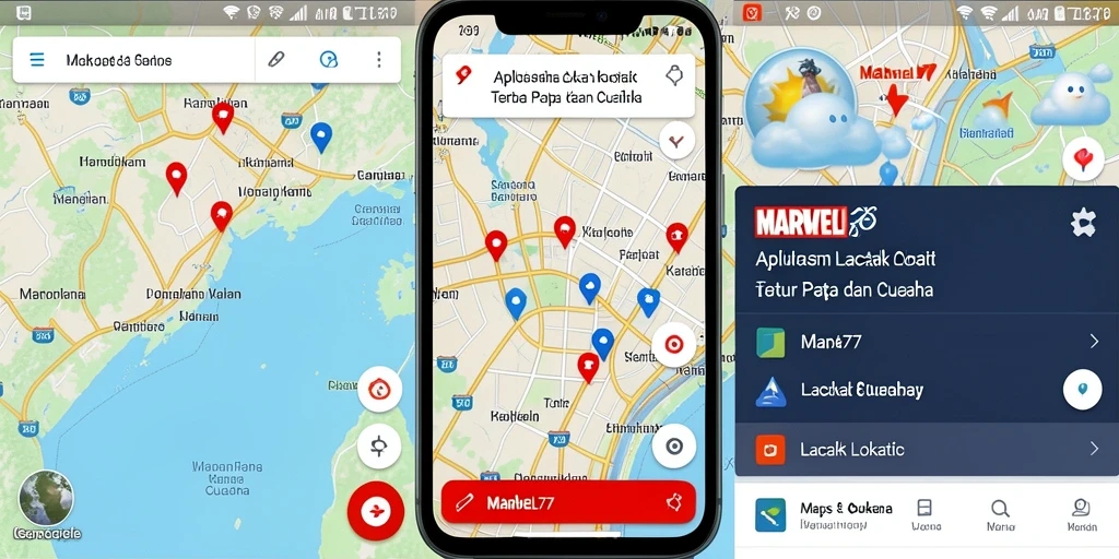 Tampilan antarmuka pengguna aplikasi Lacak Lokasi yang informatif.