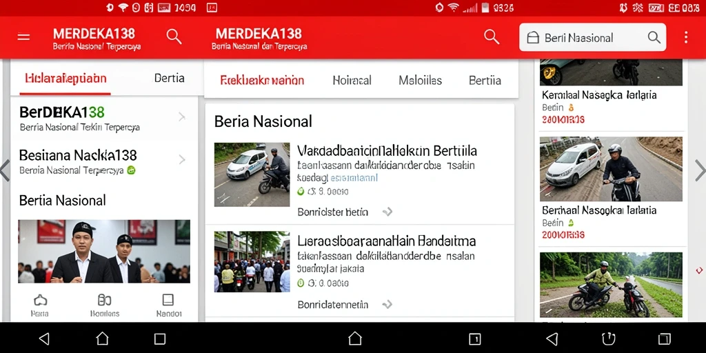 Tampilan antarmuka aplikasi MERDEKA138 yang menarik dan informatif.