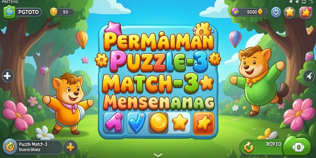Tampilan antarmuka PGTOTO dengan elemen Puzzle Match-3 yang menarik.