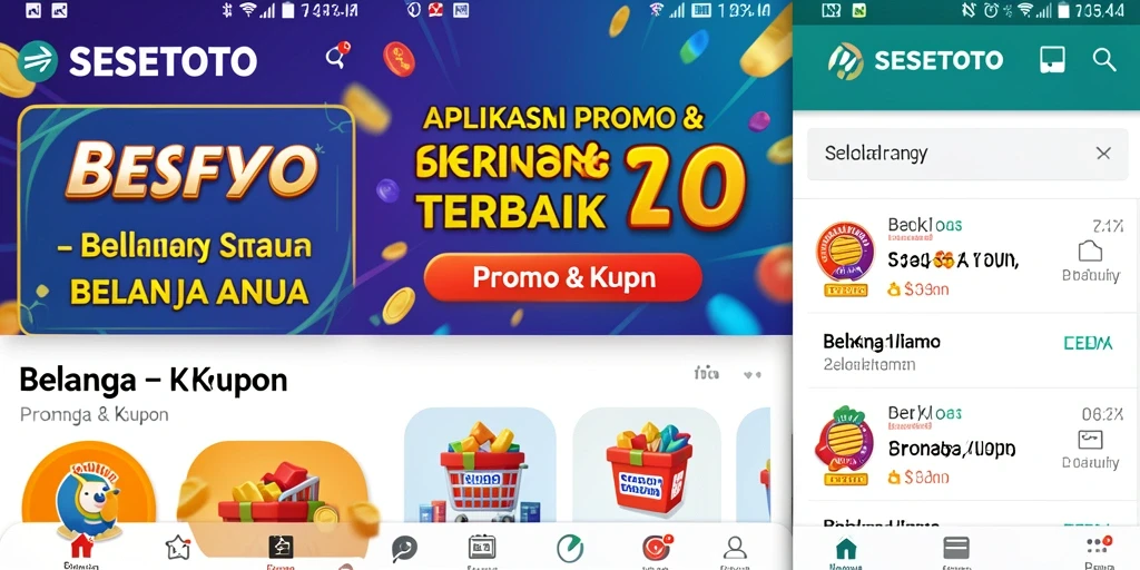 Tampilan antarmuka SESETOTO dengan fungsi promo dan kupon.