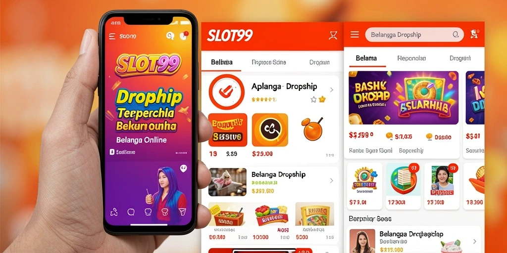 Antarmuka aplikasi SLOT99 untuk pengalaman dropship yang mudah dan cepat.