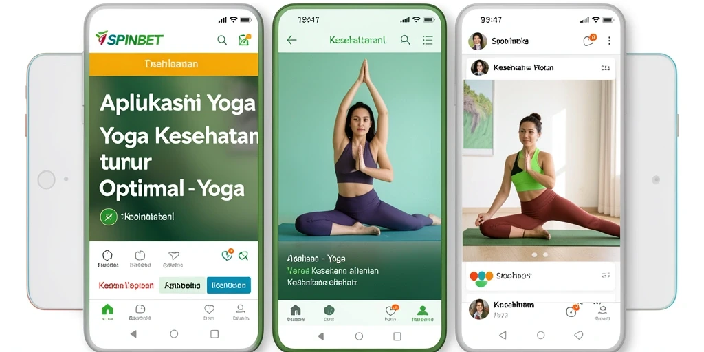 Antarmuka aplikasi SPINBET untuk latihan yoga yang intuitif.