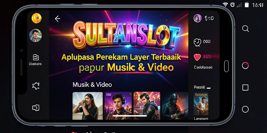 Tampilan antarmuka SULTANSLOT saat merekam layar dengan fitur lengkap.