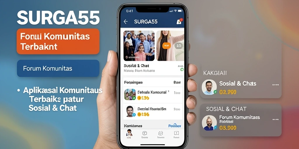 Tampilan antarmuka <strong>SURGA55</strong> dengan fitur forum komunitas yang interaktif.