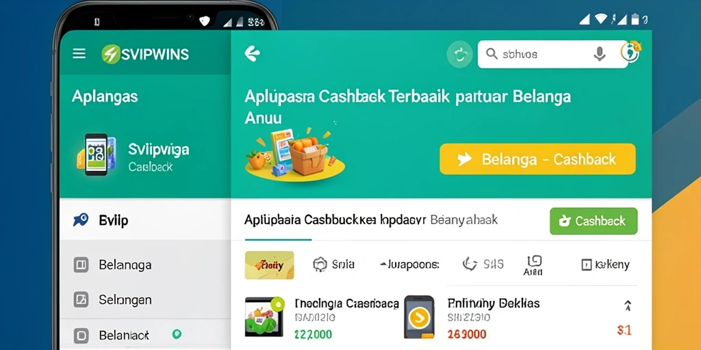 Antarmuka pengguna SVIPWINS dengan fungsi Cashback yang menarik.